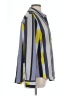 DKNY 100% Polyester Stripes Yellow Long Sleeve Blouse Size L - photo 4