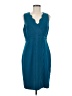 J.Crew 100% Polyester Solid Teal Cocktail Dress Size 8 - photo 1