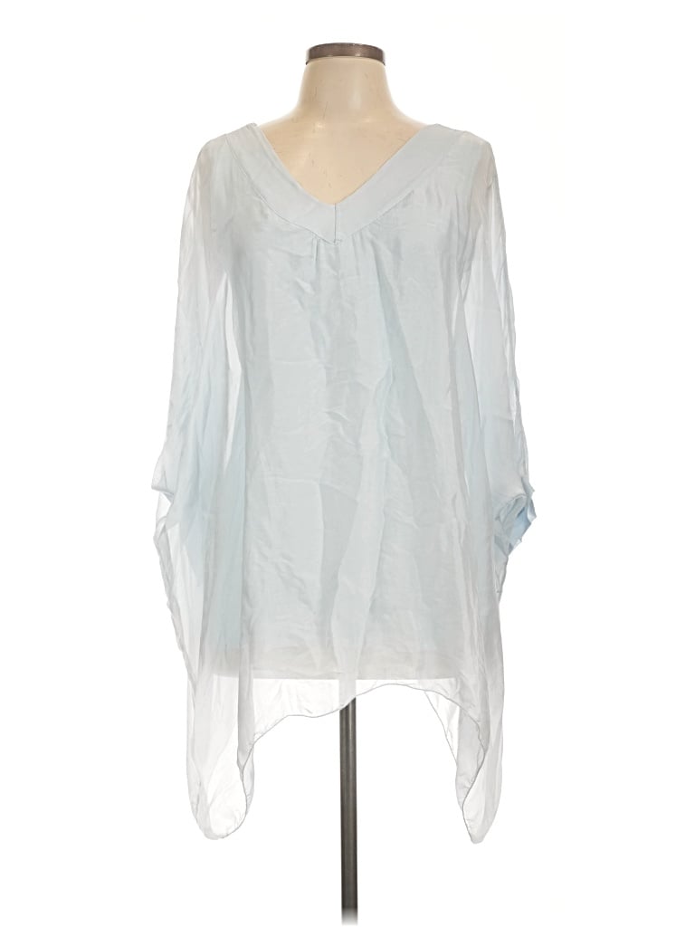 Pre-owned Sofia 3/4 Sleeve Blouse In Blue