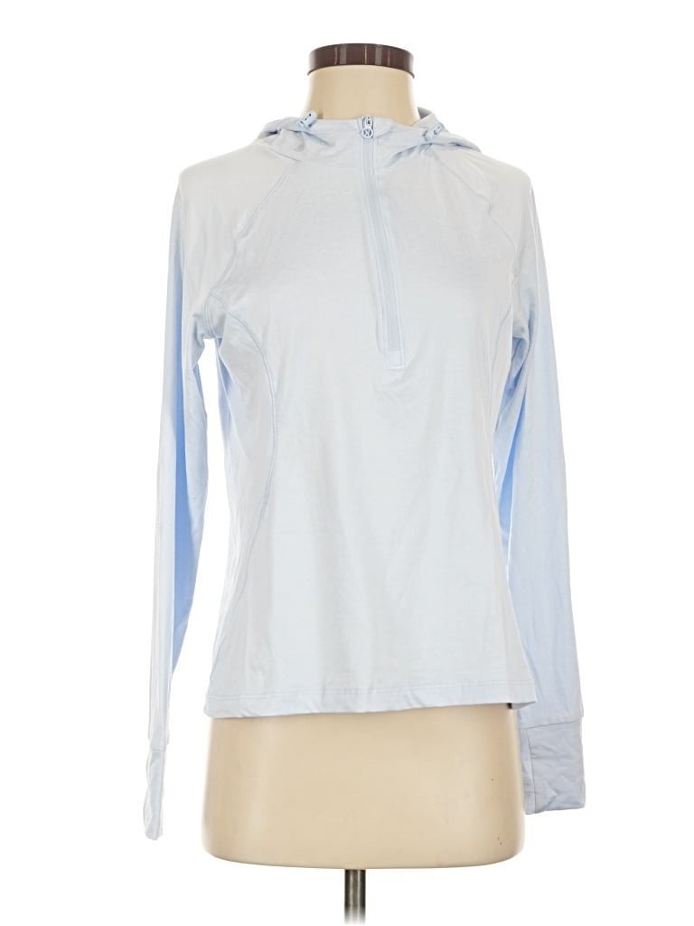 Pre-owned Layer 8 Long Sleeve Top Blue Cowl Neck Tops