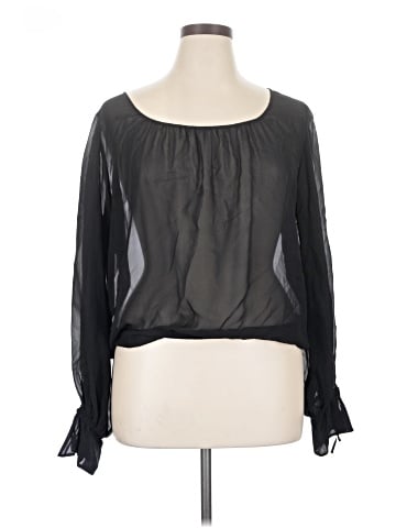 H&M Long Sleeve Silk Top (view 1)