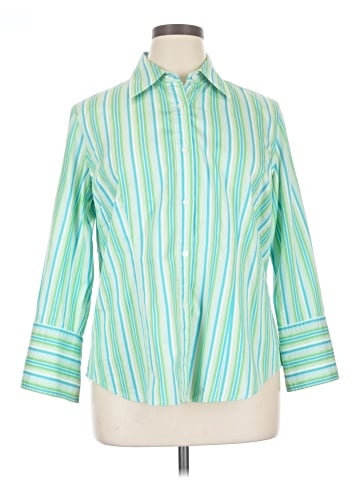 Jones New York Signature 3/4 Sleeve Button-Down Shirt (view 1)