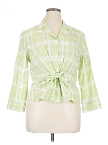 Jones New York Signature 3/4 Sleeve Button-Down Shirt (view 1)