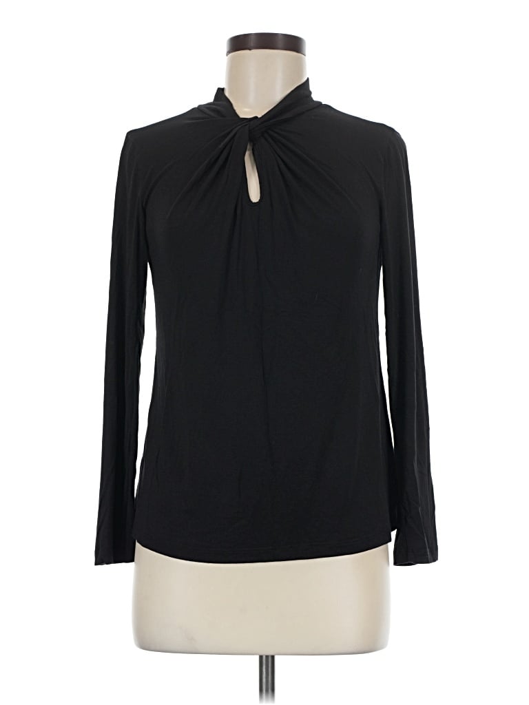 Pre-owned Amour Vert Long Sleeve Blouse In Black