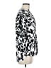 Well Worn Print Silver Short Sleeve Blouse Size M - photo 4