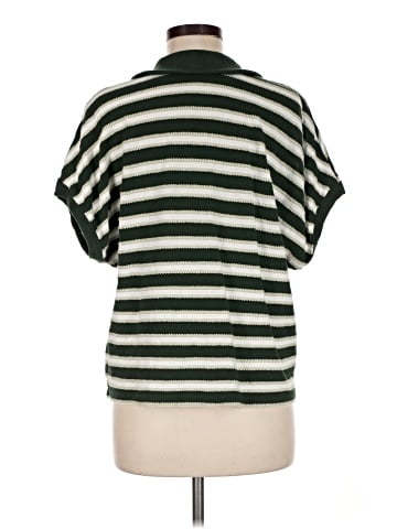 Madewell Relaxed V-Neck Polo Shirt in Stripe (view 2)
