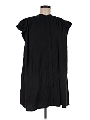 Madewell Flutter Sleeve Button-Front Mini Dress in Poplin (view 1)