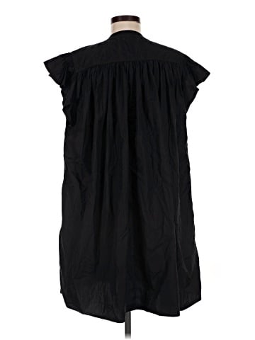 Madewell Flutter Sleeve Button-Front Mini Dress in Poplin (view 2)