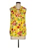Rose + Olive 100% Polyester Yellow Sleeveless Blouse Size M - photo 1