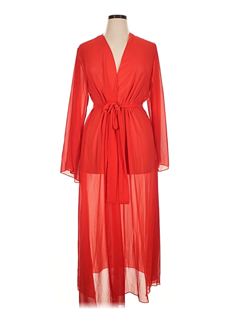 Pre-owned Unbranded Kimono In Red