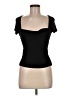 MNG Black Short Sleeve Blouse Size M - photo 1
