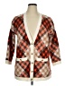Talbots Plaid Brown Cardigan Size 0X - photo 1