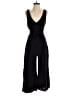 Three Dots 100% Linen Solid Black Jumpsuit Size XS - photo 1