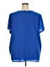 Lands' End 100% Polyester Blue Short Sleeve Blouse Size 24W - photo 2