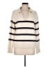 MNG Stripes Ivory Pullover Sweater Size M - photo 1