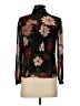 Monteau 100% Polyester Floral Black Long Sleeve Blouse Size S - photo 2
