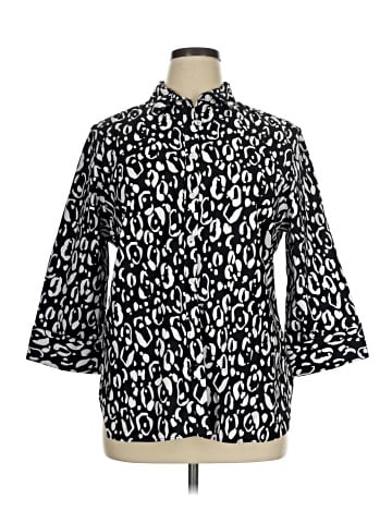Chico's 3/4 Sleeve Button-Down Shirt (view 1)