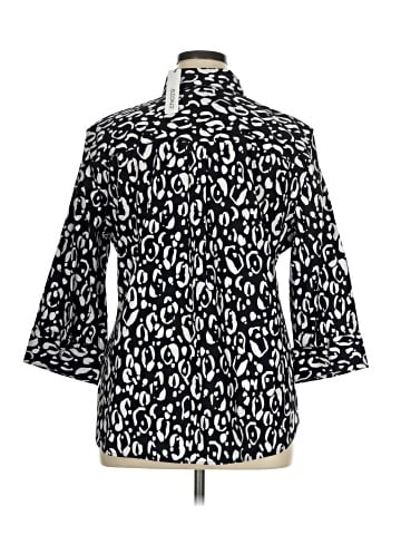 Chico's 3/4 Sleeve Button-Down Shirt (view 2)