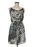 Aqua 100% Polyester Paisley Gray Casual Dress Size M - photo 1