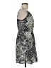 Aqua 100% Polyester Paisley Gray Casual Dress Size M - photo 4