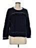 J.Crew Factory Store 100% Cotton Solid Blue Pullover Sweater Size M - photo 1