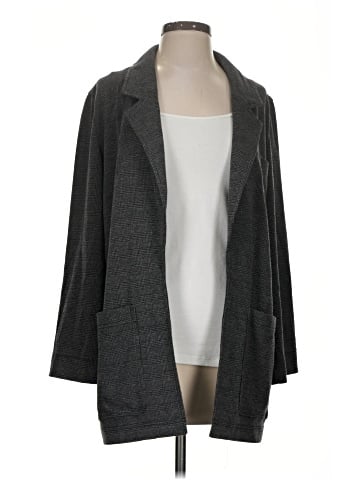 Madewell Oversized Knit Blazer in Glen Plaid (view 1)