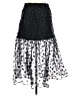 Zara Polka Dots Silver Casual Skirt Size M - photo 2