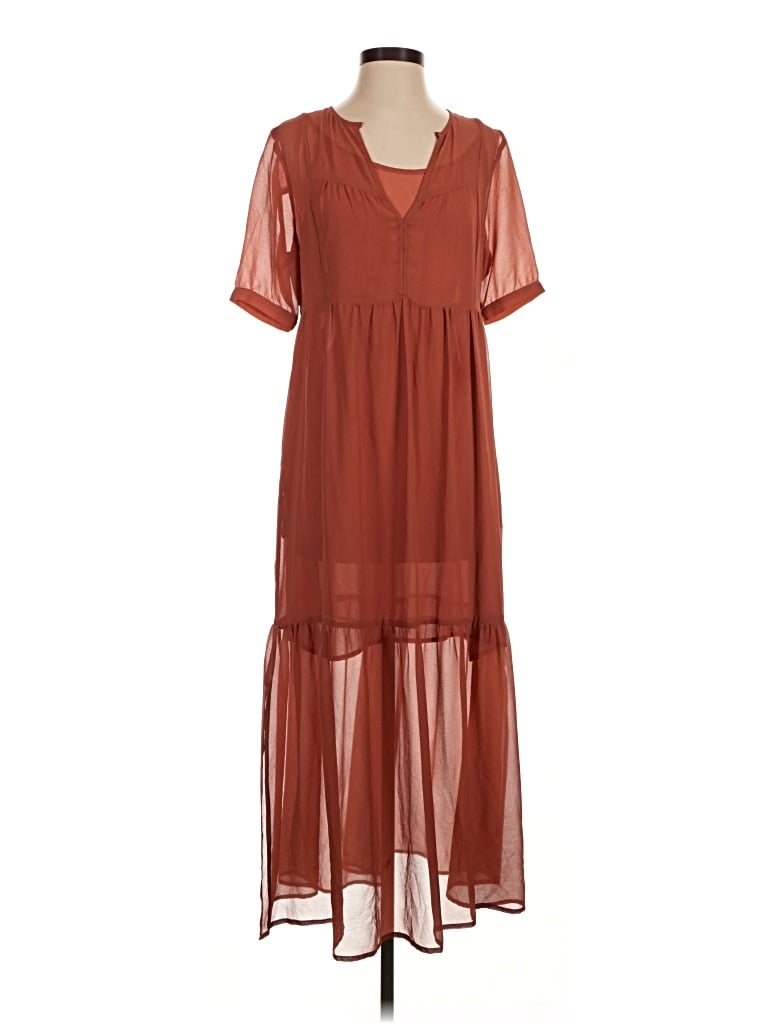 Pre-owned See U Soon Casual Dress In Brown