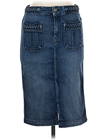 7 For All Mankind Denim Skirt (view 1)
