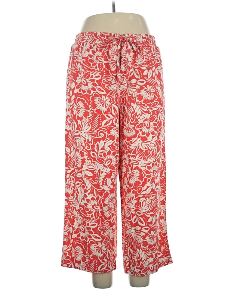 Pre-owned Rafaella Linen Pants In Red