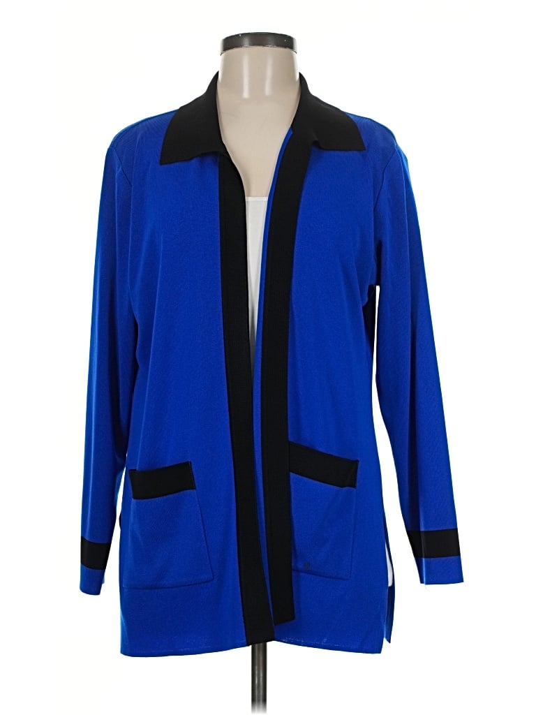 Pre-owned Misook Blazer Jacket In Blue