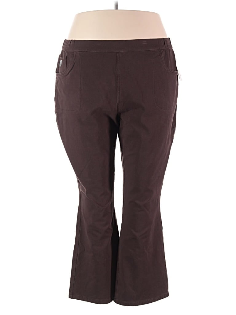 Pre-owned Quacker Factory Active Pants In Brown