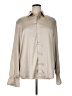 ASOS Design Metallic Ivory Long Sleeve Blouse Size XL - photo 1
