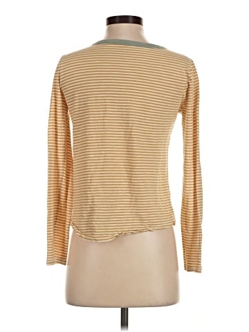 Madewell Whisper Cotton Rib-Crewneck Long-Sleeve Ringer Tee in Keene Stripe (view 2)