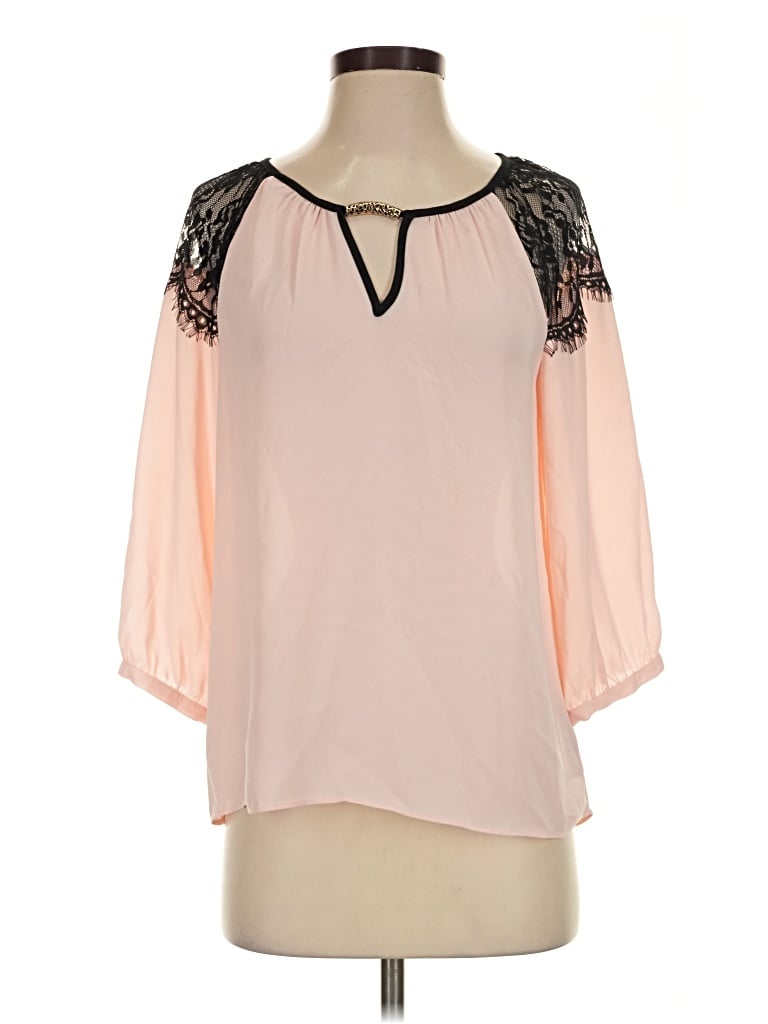 Pre-owned A. Byer 3/4 Sleeve Blouse In Pink
