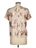 Neiman Marcus Metallic Tan Short Sleeve Top Size M - photo 2