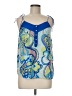 Tibi 100% Silk Blue Sleeveless Silk Top Size 6 - photo 1
