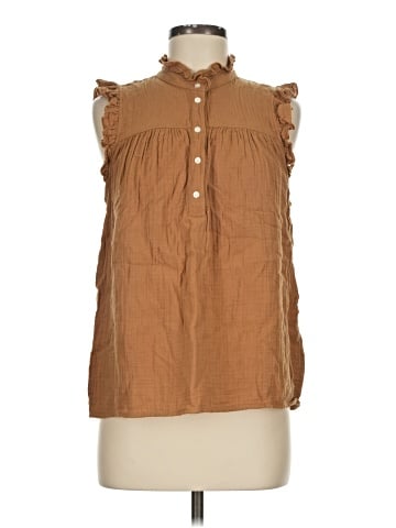 J.Crew Factory Store Sleeveless Button-Down Shirt (view 1)