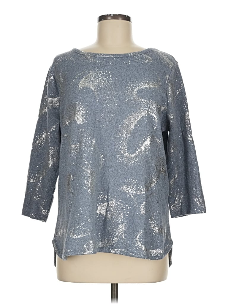 Pre-owned Emily Daniels Pullover Sweater In Silver