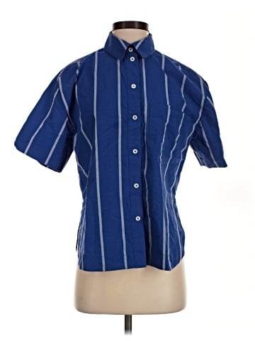 Madewell Oversized Boxy Button-Up Shirt in Stripe Signature Poplin (view 1)
