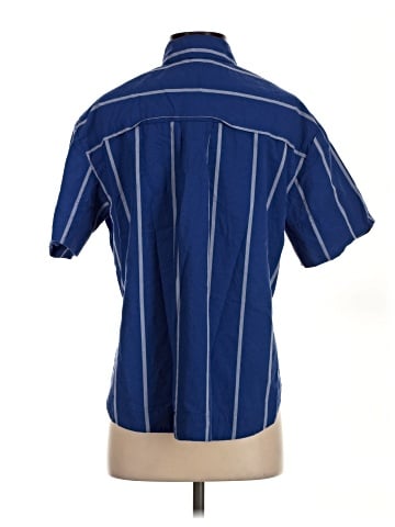 Madewell Oversized Boxy Button-Up Shirt in Stripe Signature Poplin (view 2)