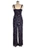 Xhilaration 100% Polyester Paisley Blue Jumpsuit Size M - photo 2