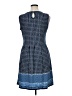Max Studio Polka Dots Blue Casual Dress Size XL - photo 2