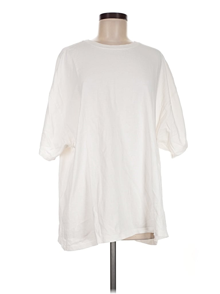 Pre-owned Double Zero 3/4 Sleeve T-shirt In Ivory