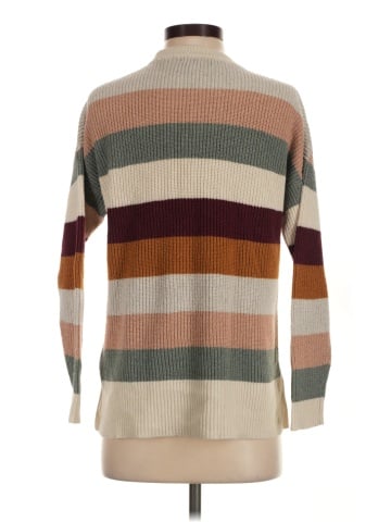 Madewell Thompson Pocket Pullover Sweater in Rainbow Stripe (view 2)