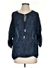 MICHAEL Michael Kors 100% Polyester Blue 3/4 Sleeve Blouse Size S - photo 1