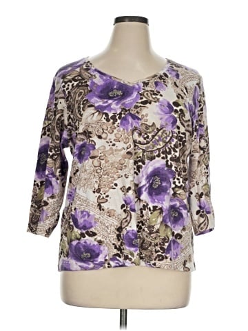 Karen Scott 3/4 Sleeve T-Shirt (view 1)
