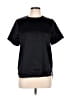 River Island 100% Polyester Black Short Sleeve Top Size 10 - photo 1