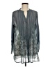 Soft Surroundings 100% Polyester Gray 3/4 Sleeve Blouse Size M - photo 1
