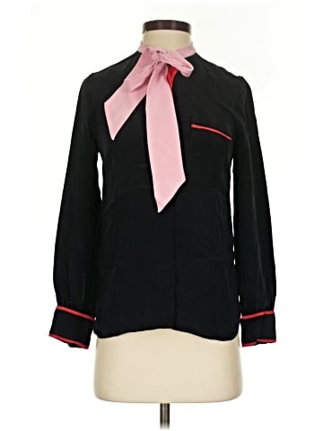 J.Crew Collection Long Sleeve Silk Top (view 1)